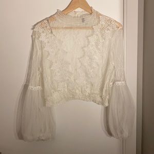 White lace top